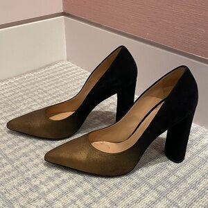 Chic Black and Gold Women's Heels